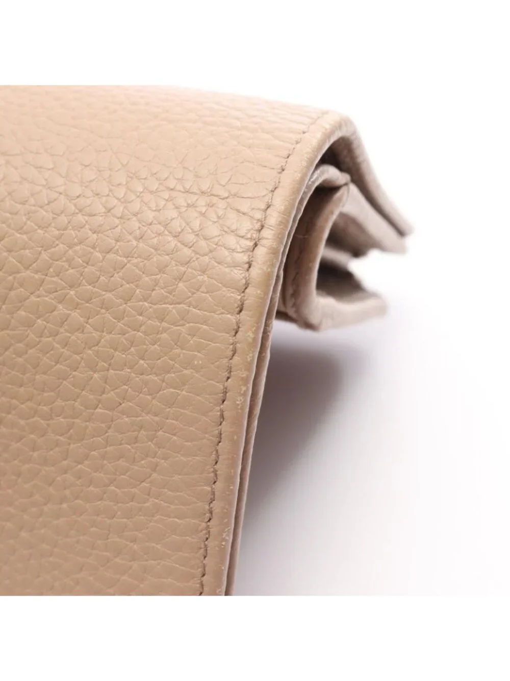 Prada Bifold Wallet Beige Leather L